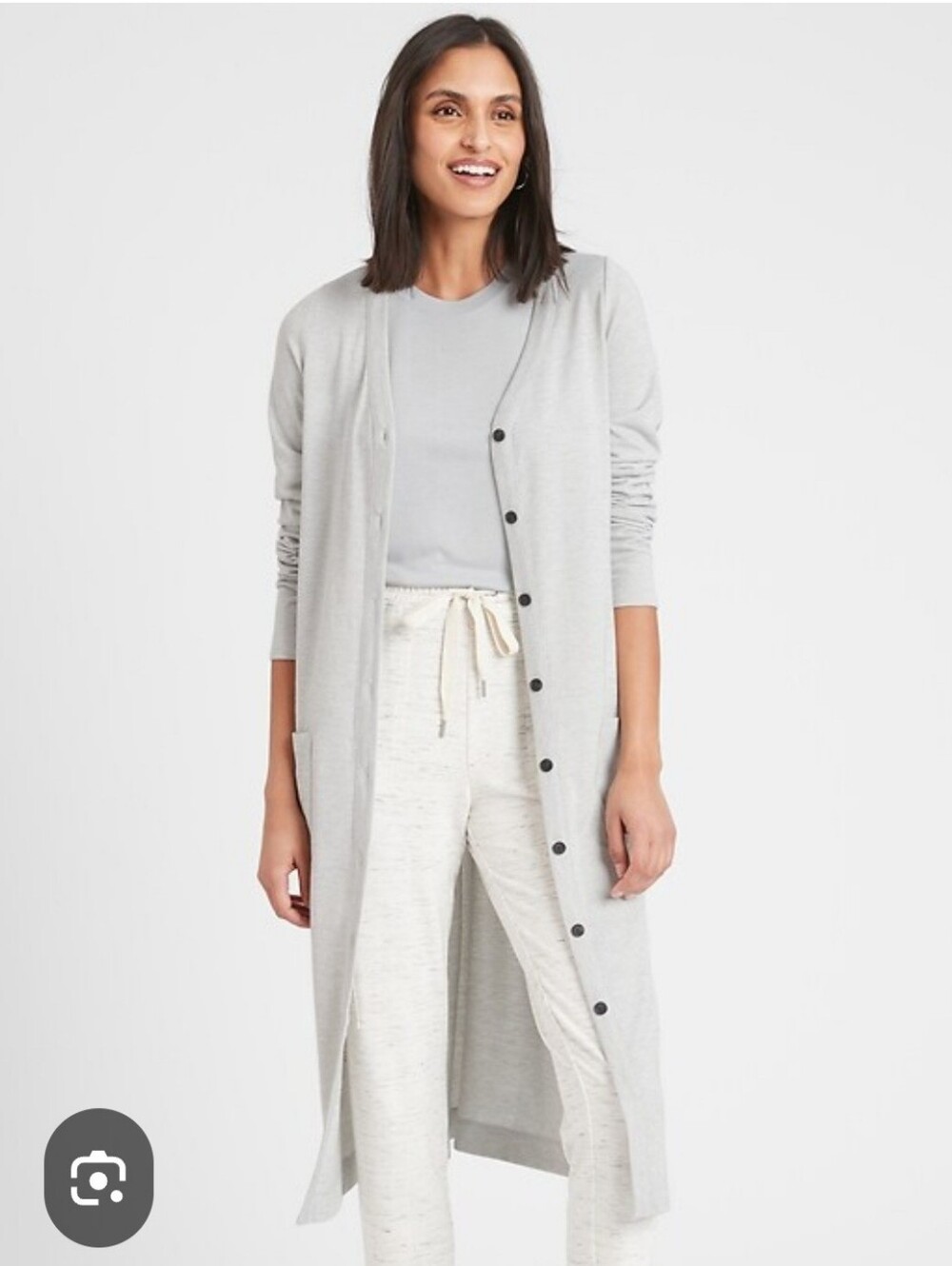 Banana Republic Light Grey Duster Size Small